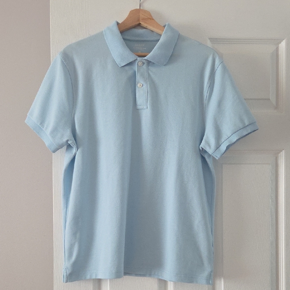 J. Crew Blue Polo Shirt Cotton Blend Classic